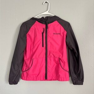 Girls Columbia  Pink and Grey Rain Jacket